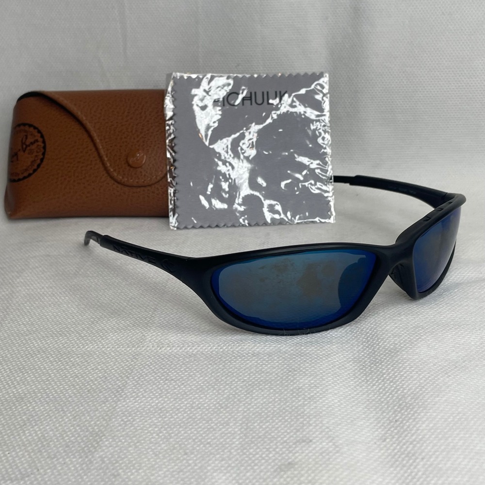 Native Polarized Wrap Sunglasses Silencer Asphalt Reflex Black Made in Italy